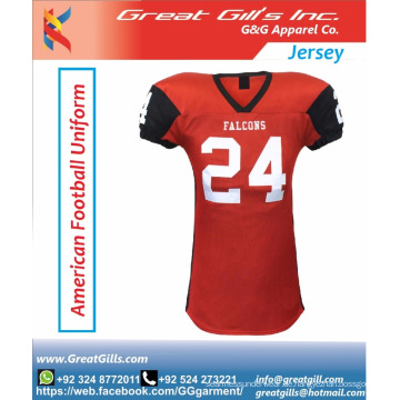 neueste Designs sublimiert benutzerdefinierte American-Football-Trikot